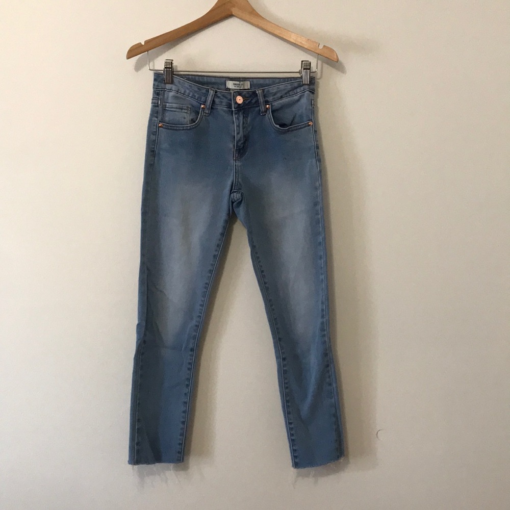 High Rise, Raw Edge cut Jeans